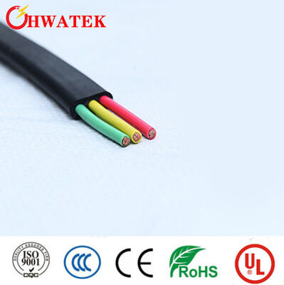 ইন্ডাস্ট্রিয়াল এক্সএলপিই শেল 3 কোর নমনীয় ফ্ল্যাট ক্যাবল 300V নামমাত্র ভোল্টেজ সহ