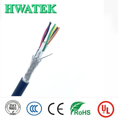 UL21408 2C×18AWG ড্রেন ওয়্যার সহ টিনযুক্ত কপার স্ট্র্যান্ডেড XLPE ইনসুলেশন XLPE জ্যাকেট 300V 105℃ তেল-প্রতিরোধী কেবল