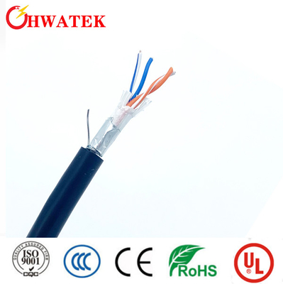 UL 20236 2C x 26AWG টিনযুক্ত এবং সিলভারযুক্ত স্ট্র্যান্ডড তামা টিফলন নিরোধক টিপিইউ জ্যাকেট আরজি 179 তারের