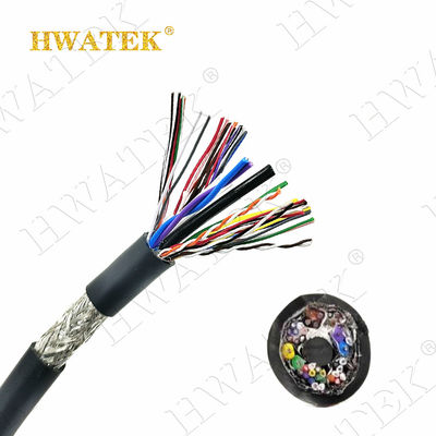 UL20276 টিনযুক্ত তামা স্ট্র্যান্ডড 6C × 28AWG + 1P x 28AWG ব্লেড 80 °C 30V পিপি বিচ্ছিন্নতা পিভিসি জ্যাকেট তারের